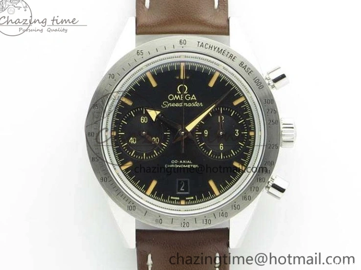 0208 Speedmaster ’57 Co-Axial OMF 1:1 Best Edition Black Dial A9300 (Free Leather Strap) Cozy 8137